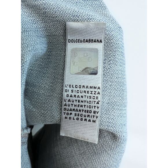 D&G Dolce & Gabbana Italia Vintage Y2K Jean Mini Skirt Sz 30 Lace 2005 Preppy - Picture 12 of 16